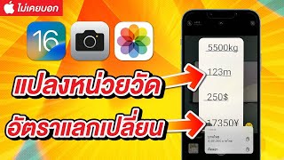 iOS 16 แค่ส่อง แปลงหน่วยวัด อัตราแลกเปลี่ยน ด้วยแอปกล้อง แอพรูปภาพ | เทคนิคลับที่ Apple ไม่เคยบอก