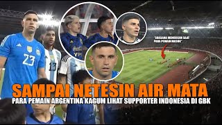 MELONGO di Tempat! Reaksi pemain Argentina Liat Supporter Timnas saat Laga Indonesia vs Argentina