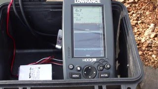 Baitboat.pl - Przykładowy test echosondy LOWRANCE HOOK-4X CHIRP przerobionej na bezprzewodową