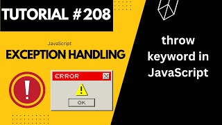 Throw Custom Errors in JavaScript | Web Development Tutorial #208