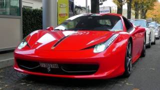 Ferrari 458 Italia - RISK TO HIT SOME PEOPLE + Accelerations SOUND!!