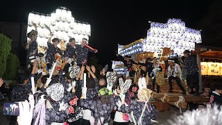 令和5年 新家/宮甲田 唄いまわし 日曜日夜の錦織神社鳥居前 錦織神社秋祭り だんじり祭