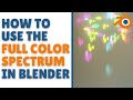 how to use the full color spectrum in a particle animation in blender