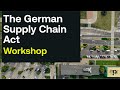 The German Supply Chain Act Workshop with Taylor Wessing and Prewave