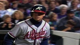 1995 NLDS Gm1: Jones homers twice in postseason debut