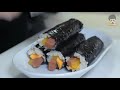 스팸땡초김밥 u0026 치즈스팸김밥 spam spicy pepper kimbap u0026 cheese spam kimbap korean street food 대구 신다림길 청년몰