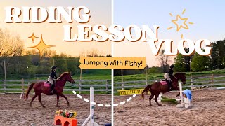 JUMPING LESSON WITH FISHY! | Come To My Horse Riding Lesson