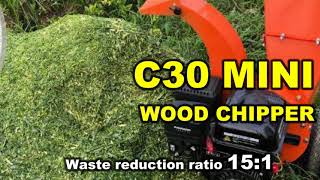 EFCUT C30 MINI wood chipper shredder, 3\