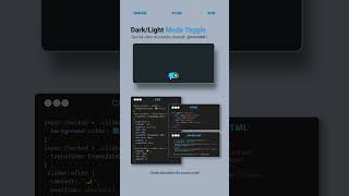 🌞Dark/Light Mode Toggle | CSS JavaScript | Easy Tutorial🔥#css #coding #shorts #cssshorts #webdesign