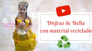 Plastic bag Princess Disney Diy | Traje de Princesa Bella♻️Paso a paso