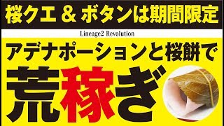 【リネレボ】アデナが足りない昨今、桜餅とアデナポーションで荒稼ぎ？？？《リネージュ2 レボリューション》