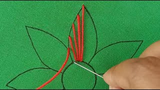 Hand Embroidery Flower Design, Needlepoint Art Embroidery, Flower Sewing Technique for beginners