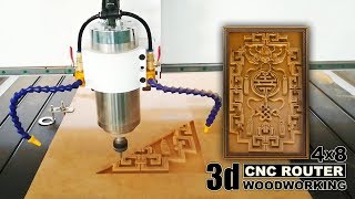 STM1325 CNC router machine for 3d woodworking with water tank