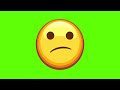 Confused Face | Green Screen  | Emoji | Stock Footage