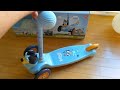 Bluey Ride-N-Glide Buddies 3D Toddler Scooter.  Stable and good enough for a 3 year old!