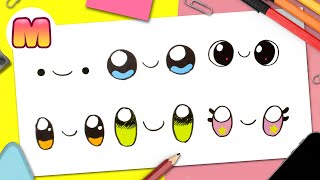 Como dibujar OJOS KAWAII ❤️ 6 ojos fáciles ❤️ Dibujar un ojo nunca ha sido tan fácil