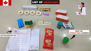 MEDICINES TO CARRY FOR CANADA || WHICH MEDICINE TO CARRY TO CANADA || DO WE NEED A PRESCRIPTION ? ||