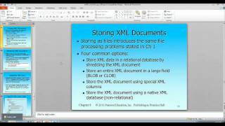 Ch 8 - Storing XML