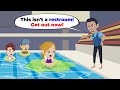 Lucy Causes Trouble at the Pool | English Funny Animated Story | Lucy English