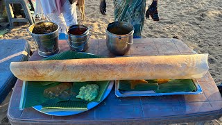 Biggest Crispy Dosa making | 4 Feet Long Dosa | Chennai Street Food