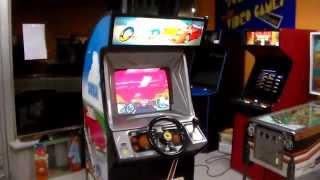 Sega's Classic Turbo OutRun arcade game!  artwork, gameplay, cabinet overview