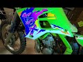 how to put graphics on a dirt bike 2002 kdx 200 gets a face lift