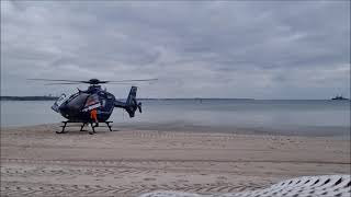 Rettungshubschrauber Christoph 12 | Spektakulärer Start vom Strand