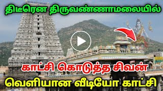 திடீரென  திருவண்ணாமலையில் காட்சி கொடுத்து சிவபெருமான் ! வெளியான வீடியோ காட்சி !