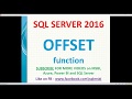 Offset in SQL Server | skip records in sql server