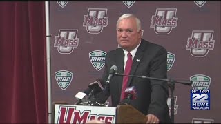 UMass news conference regarding football coach Mark Whipple's suspension