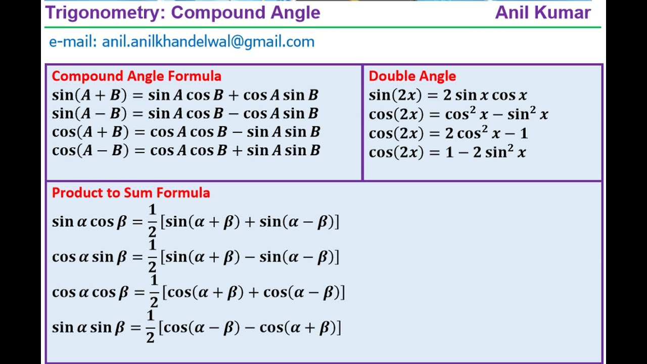 Double Angle Formula Sine Cosine And Tangent Owlcation 54 Off