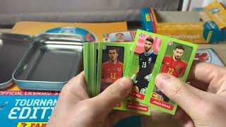 Opening EURO 2020 sticker TIN 10 packs! Panini sticker collection