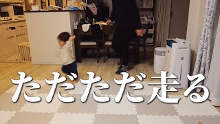 【1歳8ヶ月】永遠に走り続ける1歳児VS止まりたいオトン