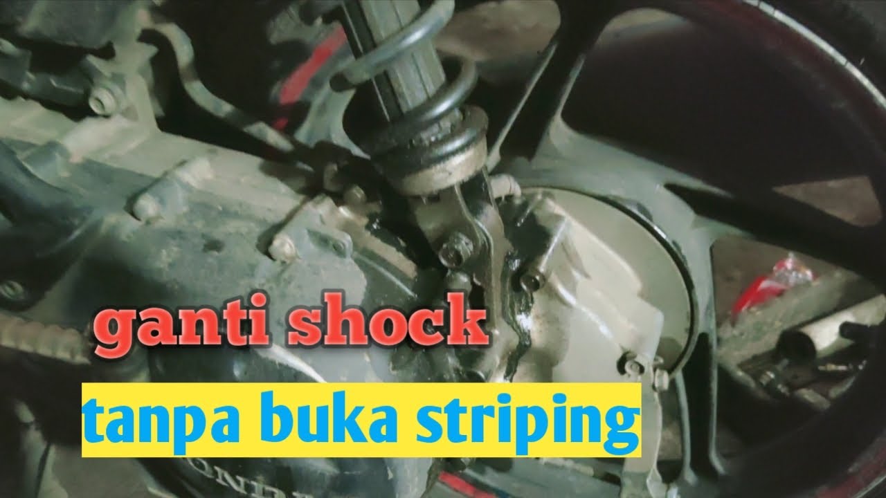 Ganti Shock Belakang Vario 110 ||Tanpa Buka Striping - YouTube