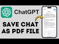 How To Save ChatGPT Conversation as PDF (2025)
