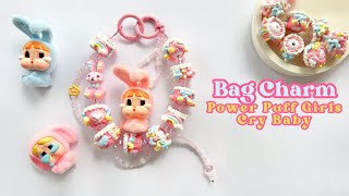 Tutorial Bag Charm Powerpuff Girls Cry Baby Bunny 🐰💖 | Gantungan Kunci | Popmart | DIY | Phone Strap