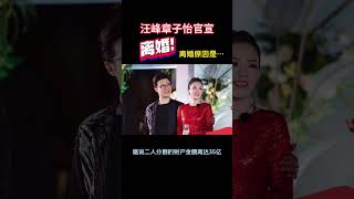 汪峰章子怡官宣离婚！他俩经常被传离婚，这次终于是真的了！🤭