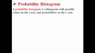 Probability Histograms