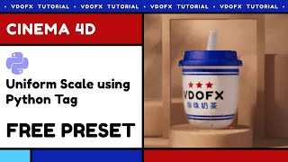 Uniform Scale using Python Tag [C4D Tutorial]