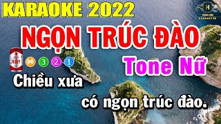 Ngọn Trúc Đào Karaoke Tone Nữ Nhạc Sống | Trọng Hiếu