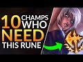 Top 10 CHAMPS who MUST Abuse the NEW CONQUEROR - Pro Rune Tips (Season 10) | League of Legends Guide