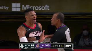 Russell Westbrook Gets Into Altercation With Rajon Rondo's Brother | Rockets vs. Lakers Game 5