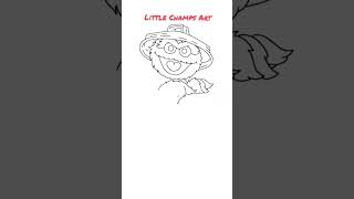 Let's draw & paint Sesame street Irvine | Follow along drawing videos | Little Champs Art