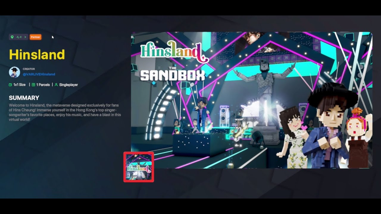 The Sandbox Special Event Hinsland 通關紀錄 Youtube
