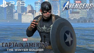 Marvel's Avengers - NEW MCU Captain America The Winter Soldier Suit Gameplay 4K 60FPS (PS5)