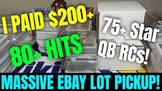 I Paid $200+ For This MASSIVE eBay Football Card Lot! 80+ Hits, 75+ Rookie QBs And SO MUCH MORE!🔥