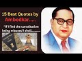 15 Best Quotes by B.R. Ambedkar  // Ambedkar Best Quotes// Ambedkar Quotes//