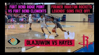 FORMER HOUSTON ROCKETS SONS DUEL! Olajuwon vs Hayes! Ridgepoint vs Clements Full Highights