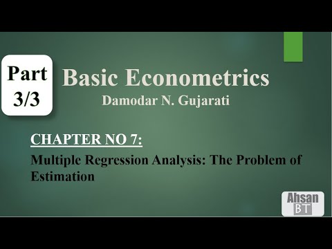 Basic Econometrics By D.N. Gujarati - Chapter 7- 3/3 (Urdu/Hindi) - YouTube