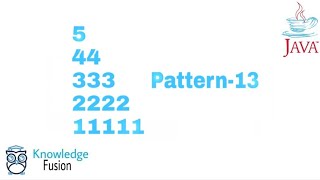 Pattern-13 using JAVA Programming | ICSE